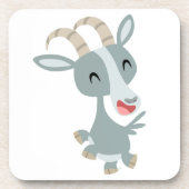 Niedlicher Cartoon Prancing Goat Untersetzer Set (Vorderseite)
