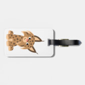 Niedlicher Cartoon Prankish Lynx Gepäckmarke Gepäckanhänger (Rückseite horizontal)