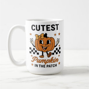 Niedlicher Cartoon Pumpkin im Patch Kaffeetasse