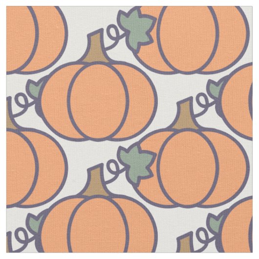 Niedlicher Cartoon Pumpkin Pattern Stoff (Nahaufnahme)