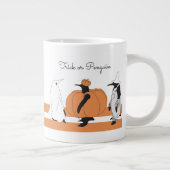 Niedlicher Cartoon Pumpkin Penguin Funny Halloween Jumbo-Tasse (Rechts)