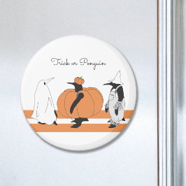 Niedlicher Cartoon Pumpkin Penguin Funny Halloween Magnet