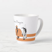 Niedlicher Cartoon Pumpkin Penguin Funny Halloween Milchtasse (Rechte Ecke)