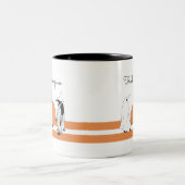 Niedlicher Cartoon Pumpkin Penguin Funny Halloween Zweifarbige Tasse (Mittel)