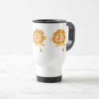 Niedlicher Cartoon Puncing Lion-Computer-Tasse
