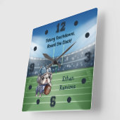 Niedlicher Cartoon Quadratische Wanduhr (Winkel)