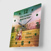 Niedlicher Cartoon Quadratische Wanduhr (Winkel)