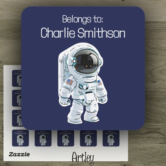 Niedlicher Cartoon Quadratischer Aufkleber