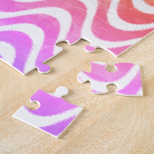 Niedlicher Cartoon Quallen im farbenfrohen Ozean Puzzle (Seite)