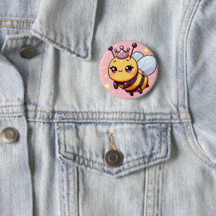 Niedlicher Cartoon Queen Bee Button