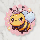 Niedlicher Cartoon Queen Bee Geschenkanhänger (Rückseite)