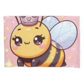 Niedlicher Cartoon Queen Bee Kissenbezug (Vorderseite-Links)