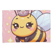Niedlicher Cartoon Queen Bee Kissenbezug (Vorderseite-Rechts)
