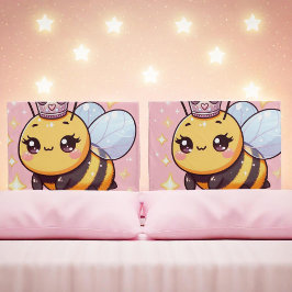 Niedlicher Cartoon Queen Bee Kissenbezug