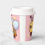 Niedlicher Cartoon Queen Bee Pappbecher (Rechts)