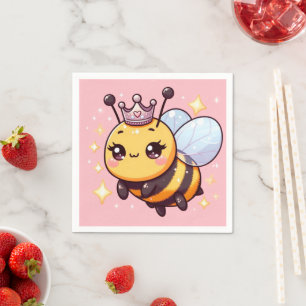 Niedlicher Cartoon Queen Bee Serviette