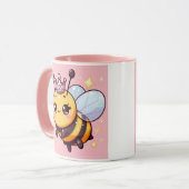Niedlicher Cartoon Queen Bee Tasse (Vorderseite Links)