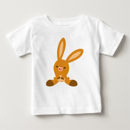 Niedlicher Cartoon Rabbit Baby T - Shirt (Vorderseite)