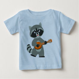 Niedlicher Cartoon Raccoon Spielen Banjo Baby T - Baby T-shirt