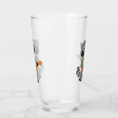 Niedlicher Cartoon Raccoon Spielen Banjo Glass Tum Glas (Links)