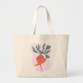 Niedlicher Cartoon Radish und Carrot Jumbo Stoffbeutel (Vorne)