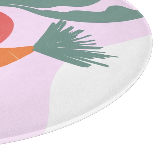 Niedlicher Cartoon Radish und Carrot Schneidebrett (Ecke)