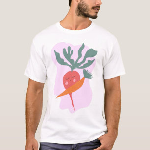Niedlicher Cartoon Radish und Carrot T-Shirt