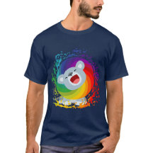 Niedlicher Cartoon Rainbow White Lion T - Shirt