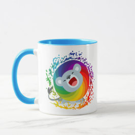Niedlicher Cartoon Rainbow White Lion Tasse