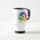 Niedlicher Cartoon Rainbow White Lion Tasse (VorderseiteRechts)