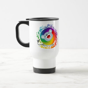 Niedlicher Cartoon Rainbow White Lion Tasse