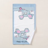 Niedlicher Cartoon Ratte Maus Neujahr 2020 Symbol Badhandtuch Set (Handtuch)