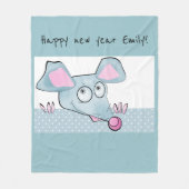 Niedlicher Cartoon Ratte Maus Neujahr 2020 Symbol Fleecedecke (Vorderseite)