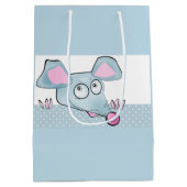 Niedlicher Cartoon Ratte Maus Neujahr 2020 Symbol Mittlere Geschenktüte (Rückseite)