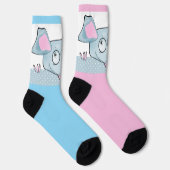 Niedlicher Cartoon Ratte Maus Neujahr 2020 Symbol Socken (Rechts)
