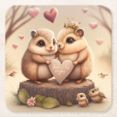 Niedlicher Cartoon Rechteckiger Pappuntersetzer (Vorderseite)