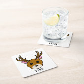 Niedlicher Cartoon Rechteckiger Pappuntersetzer (Vor Ort)