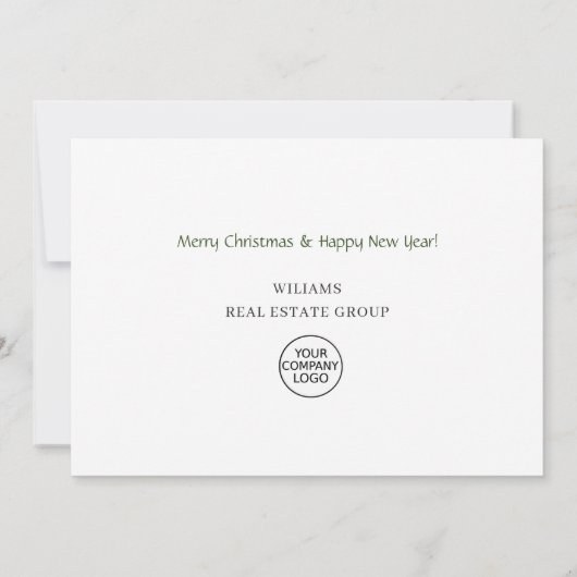 Niedlicher Cartoon Reindei Weihnachtsgrüße Dankeskarte (Rückseite)