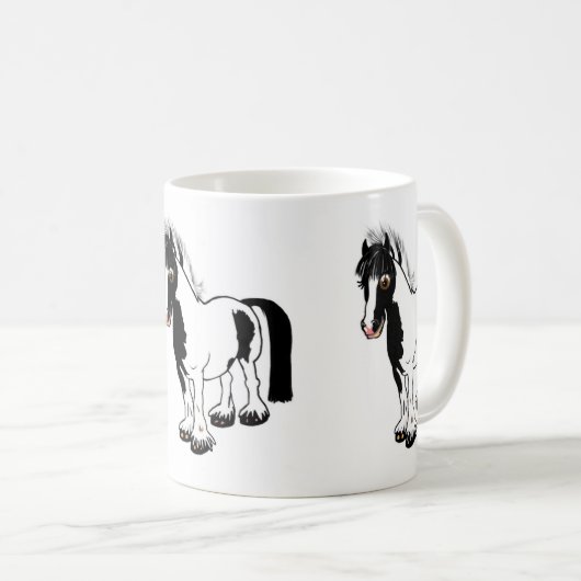 Niedlicher Cartoon Reitpony Cartoon Geschenke Kaffeetasse (VorderseiteRechts)