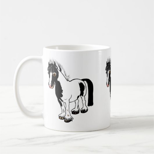 Niedlicher Cartoon Reitpony Cartoon Geschenke Kaffeetasse (Links)