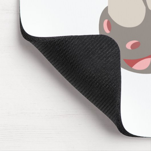 Niedlicher Cartoon Rhino Baby & Big Rhino Mousepad (Ecke)