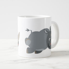 Niedlicher Cartoon Rhino Jumbo Tasse