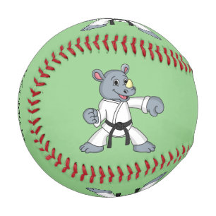 Niedlicher Cartoon Rhino kung fu Cartoon Baseball