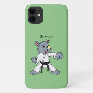 Niedlicher Cartoon Rhino kung fu Cartoon Case-Mate iPhone Hülle