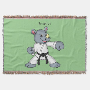 Niedlicher Cartoon Rhino kung fu Cartoon Decke