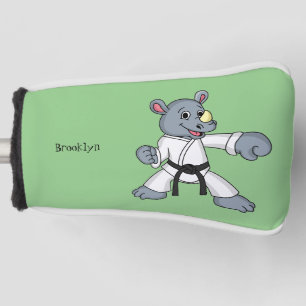 Niedlicher Cartoon Rhino kung fu Cartoon Golf Headcover