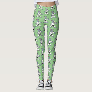 Niedlicher Cartoon Rhino kung fu Cartoon Leggings