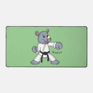 Niedlicher Cartoon Rhino kung fu Cartoon Schreibtischunterlage