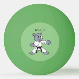 Niedlicher Cartoon Rhino kung fu Cartoon Tischtennisball
