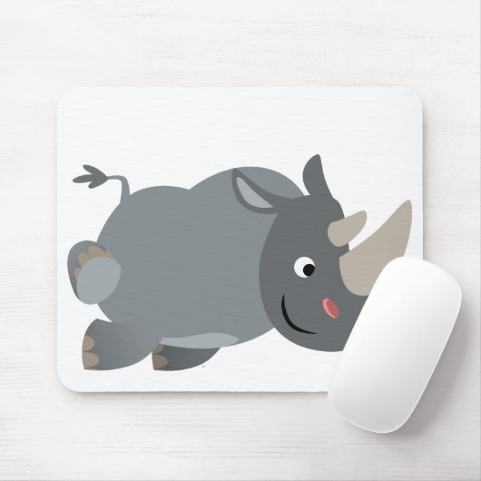 Niedlicher Cartoon Rhino Mousepad (Mit Mouse)